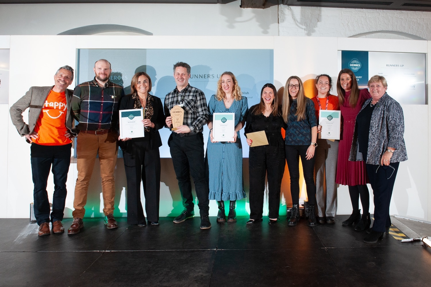 Colleagues’ choice finalists posing for a photograph