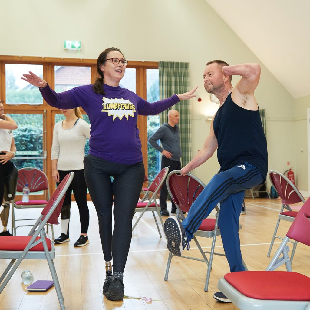 two people balancing