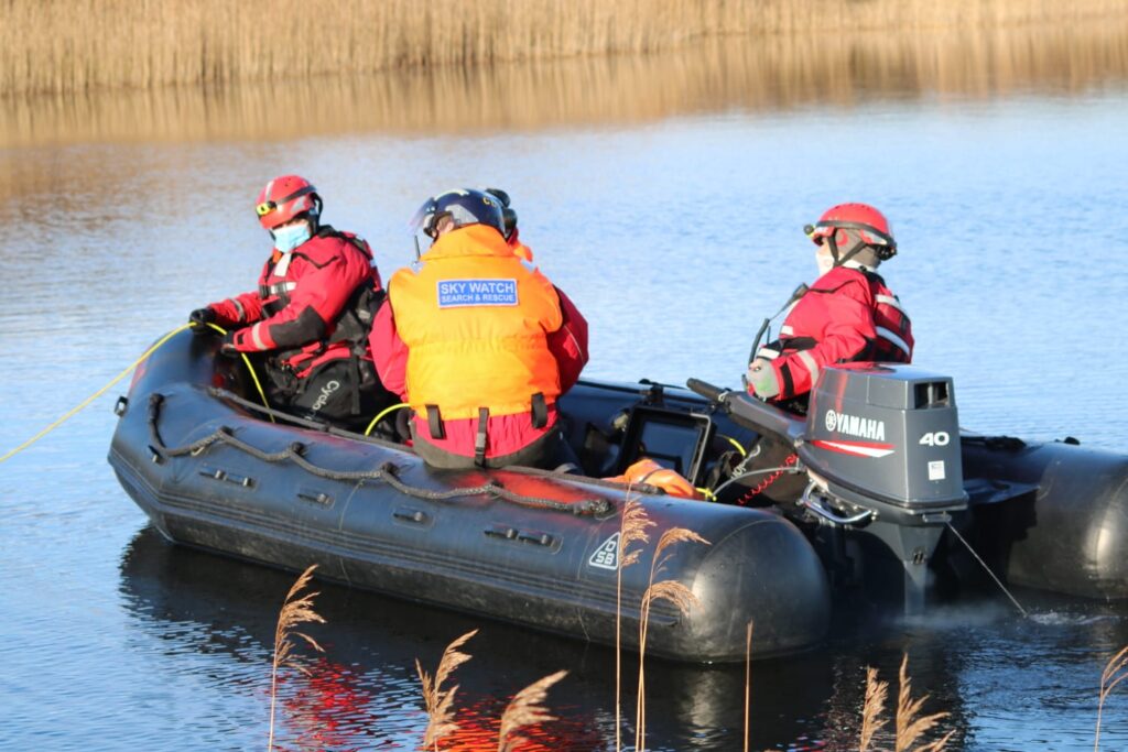 lifesavers on a rubber dingy