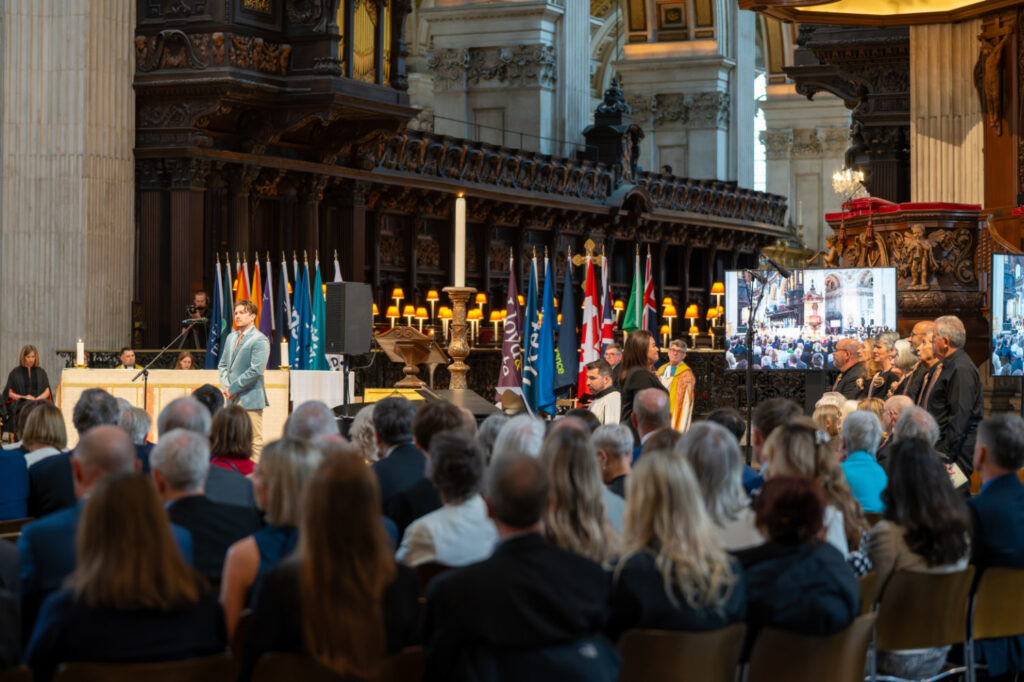 Our Dementia Choir, led by Craig Mather and introduced by Vicky McClure,