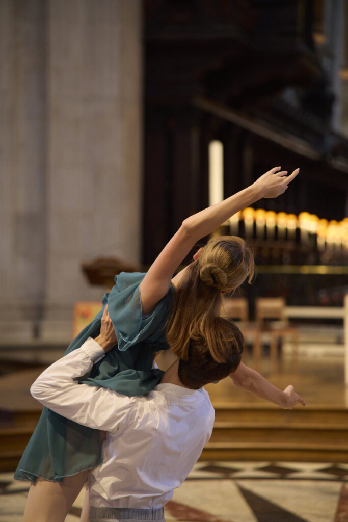 The Royal Ballet School perform a dance, choreographed by Layla (final year student), to the piano composition ‘Bluebird’ by Alexis Ffrench (b.1970).